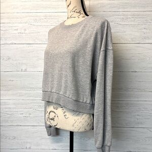 Gray Cropped Sweatshirt by Divided